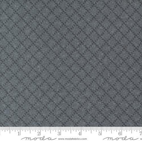 Farmhouse Flannel 111 - medium grey background with charcoal diamond design