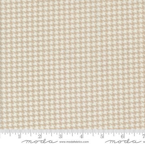 Farmhouse Flannel 111 - Cream and beige houndstooth design