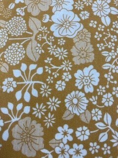 Chelsea Garden - Cream & light gold flowers on deeper gold background