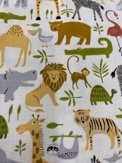 Noah's Ark - All the animals in gold, grey, green & salmon