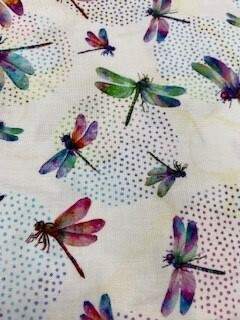 Dragonfly Dance - Lots of multi coloured dragonflies, some in spotty circles