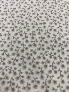 Antoinette - Light brown sprigs on cream background