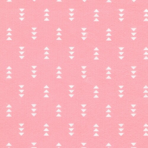 Cozy Cotton Flannel - White sets of arrows on pink background