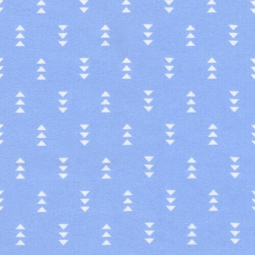 Cozy Cotton Flannel - White sets of arrows on periwinkle blue background