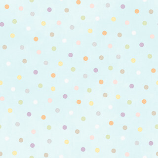 Little Chicks Flannel - Multi coloured dots on soft aqua background