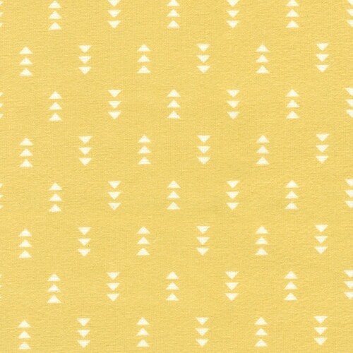 Cozy Cotton Flannel - White arrows on honey background