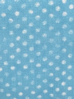 To the Moon & Back Flannel - White and light aqua spots on aqua background