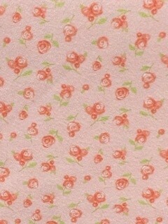 Sweet Baby Flannel - Peach coloured flowers on lighter peach background