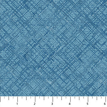 Dots & Dashes Flannel - Crosshatch design in shades of aqua